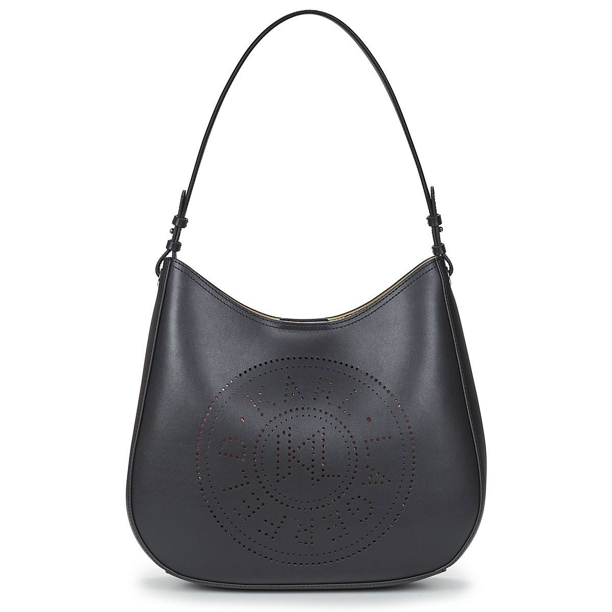 Karl Lagerfeld  K/CIRCLE HOBO BAG PERFORATED  Černá