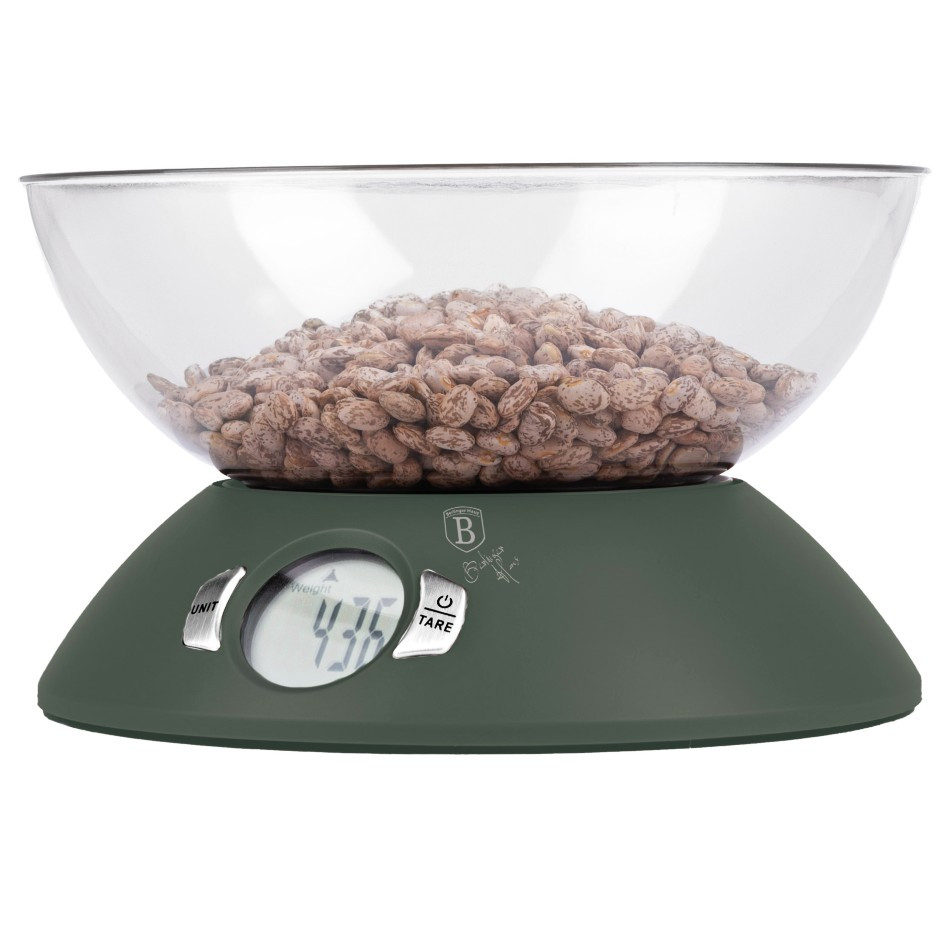 BERLINGERHAUS Váha kuchyňská s miskou Matte Green Collection BH-9619