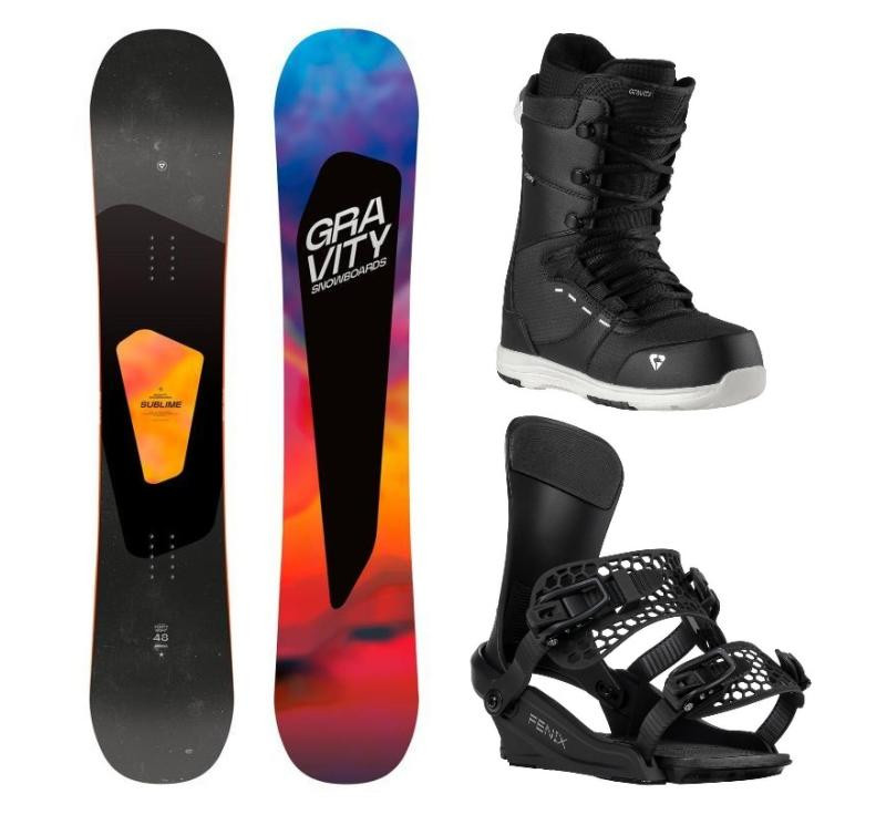 Gravity Sublime 24/25 snowboard + Gravity Fenix black vázání + Gravity Bliss black/white boty