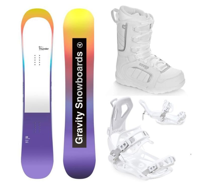 Gravity Thunder 24/25 snowboard + Raven Fastec FT360 white vázání + Raven Pearl white boty