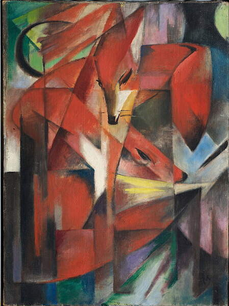 Marc, Franz Obrazová reprodukce The Fox, 1913, Marc, Franz, 30 × 40 cm