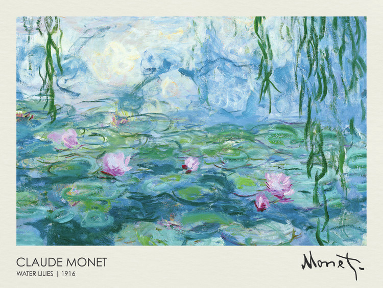 Claude Monet Obrazová reprodukce Water Lilies 1916, Claude Monet, 40 × 30 cm