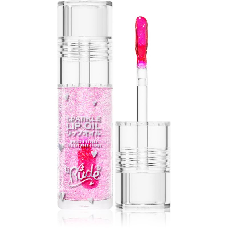 Rude Cosmetics Manga Collection Sparkle Lip Oil tónovací olej na rty s hydratačním účinkem odstín Mint 4 g