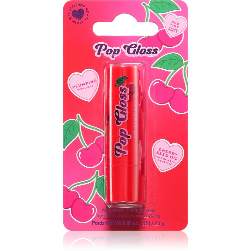 I Heart Revolution Pop Gloss tónující balzám na rty odstín Cherry Red 2.7 g