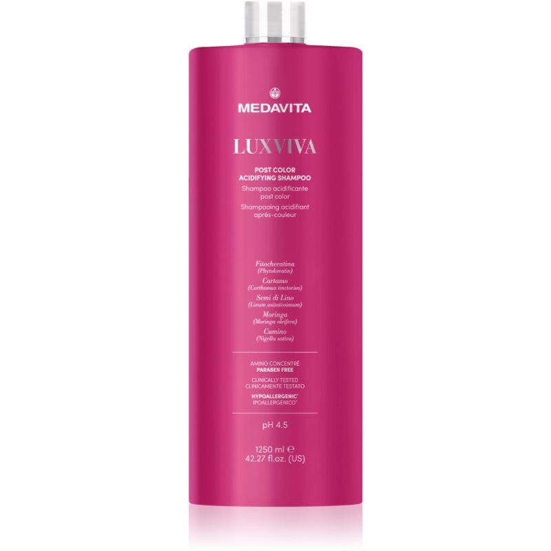 Medavita LUXVIVA Post Color Acidifying hydratační šampon pro barvené vlasy 1250 ml