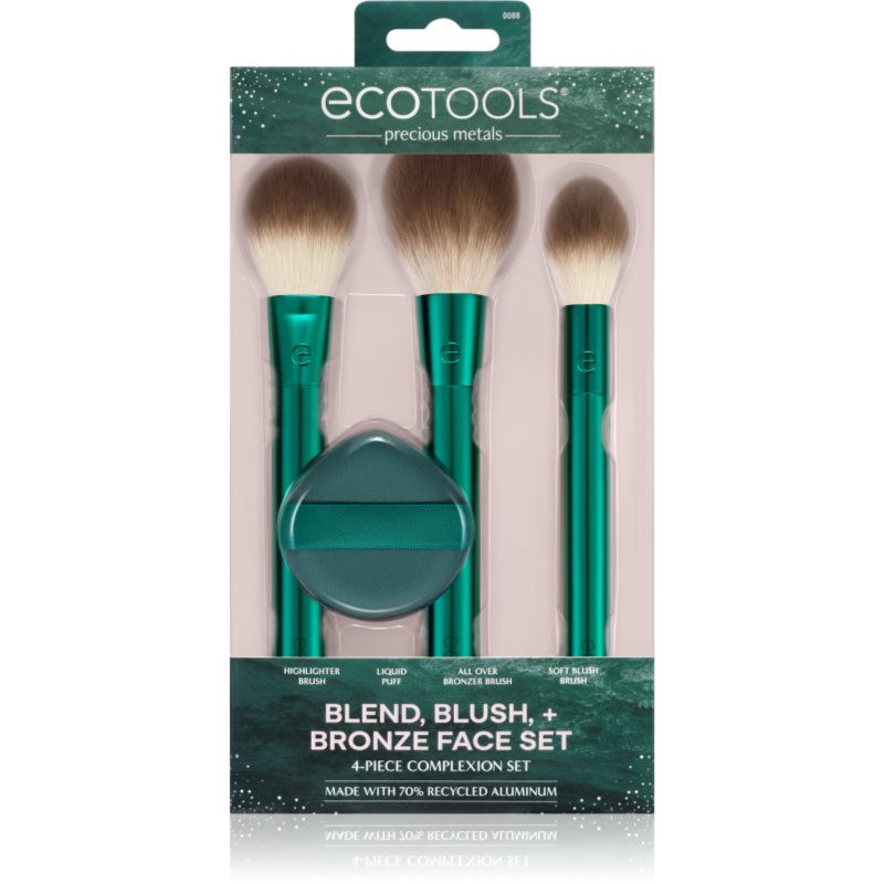 EcoTools Blend, Blush and Bronze Face Set sada štětců