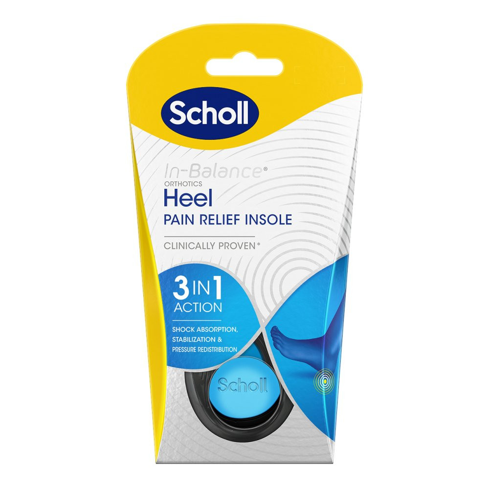 Scholl Ortopedické vložky do bot In-Balance Heel (Pain Relief Insole) 1 pár Large