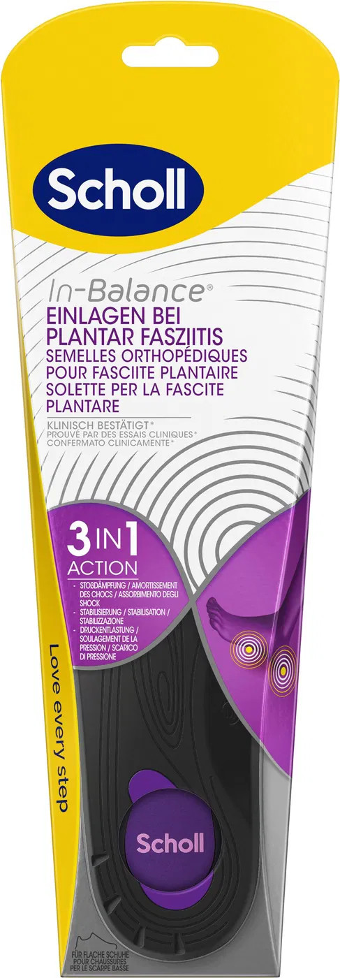 Scholl Ortopedické vložky In-Balance Plantar Fasciitis (Insole) 1 pár Small