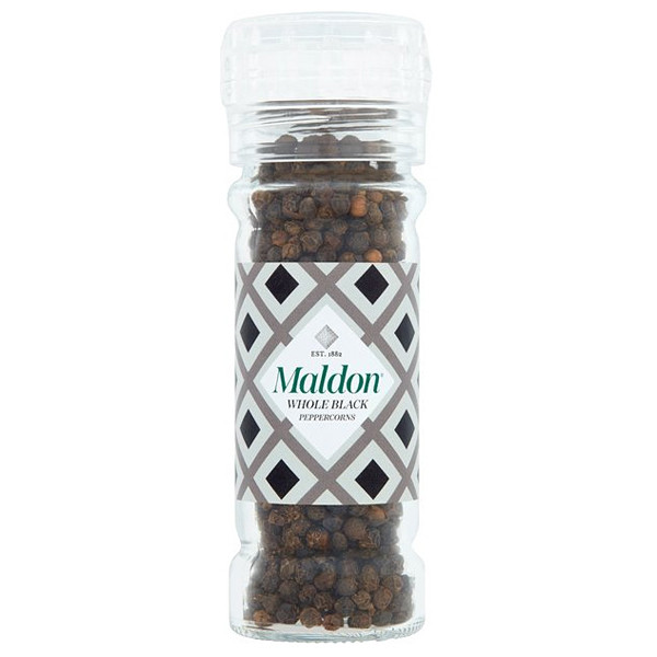 Maldon Whole Black Peppercorns Grinder 50g Doplňovací mlýnek s celým pepřem