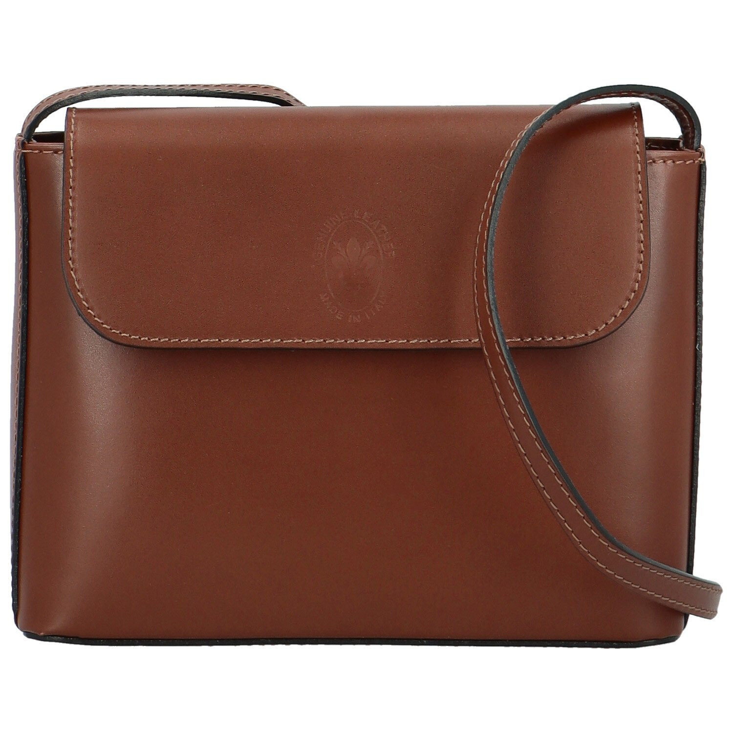 Trendy dámská kožená crossbody Deliss, hnědá