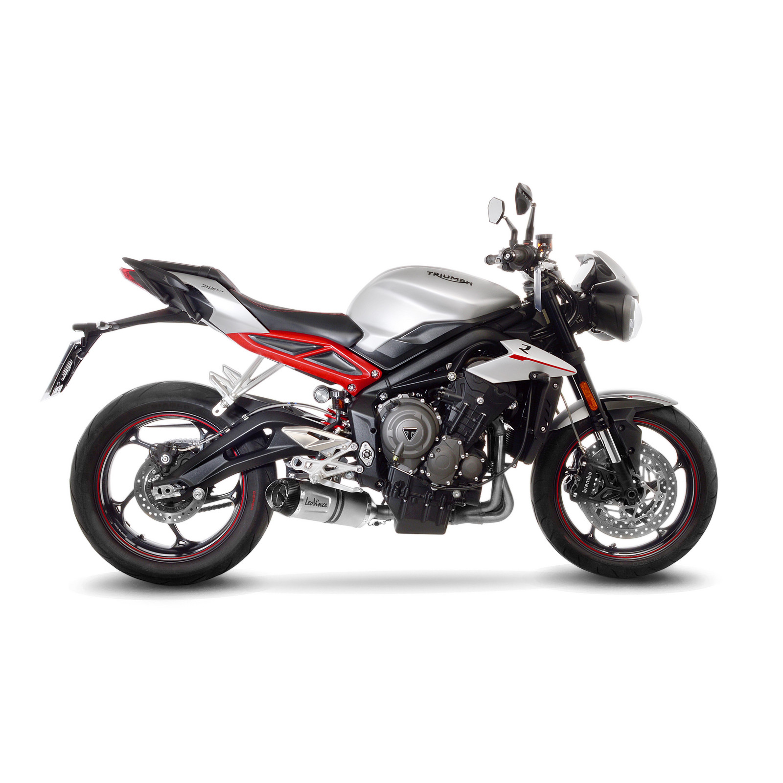 LeoVince LV One Evo Slip-on TRIUMPH STREET TRIPLE 765 S/SA2/R/R LRH/RS (17-19), STREET TRIPLE 765 S/SA2/R/R LRH/RS (20-22)