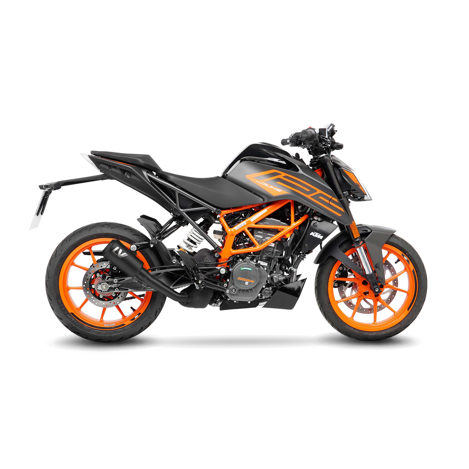 LeoVince LV-10 Full Black Slip-on KTM DUKE 125, DUKE 390 (21-23)