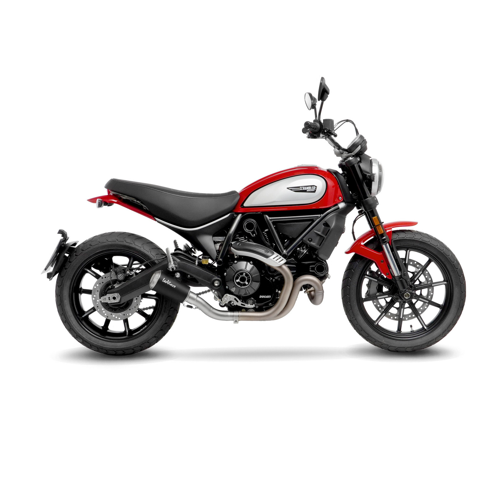 LeoVince LV-10 Black Slip-on DUCATI SCRAMBLER 800 ICON/ICON DARK/NIGHTSHIFT/URBAN MOTARD (21-22)