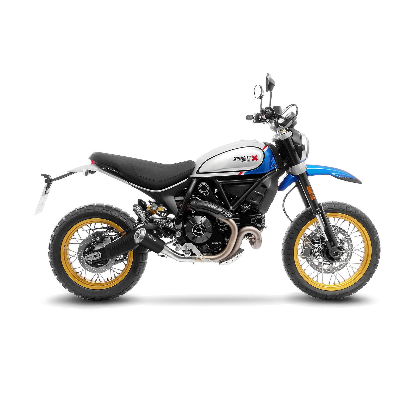 LeoVince LV-10 Black Slip-on DUCATI SCRAMBLER 800 DESERT SLED (21-22)