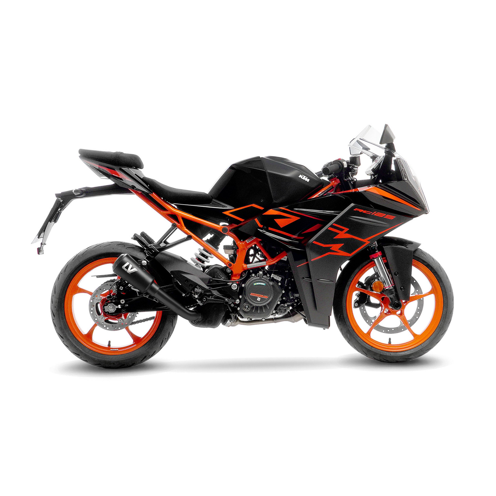 LeoVince LV-10 Full Black Slip-on KTM RC 125 (22-23)
