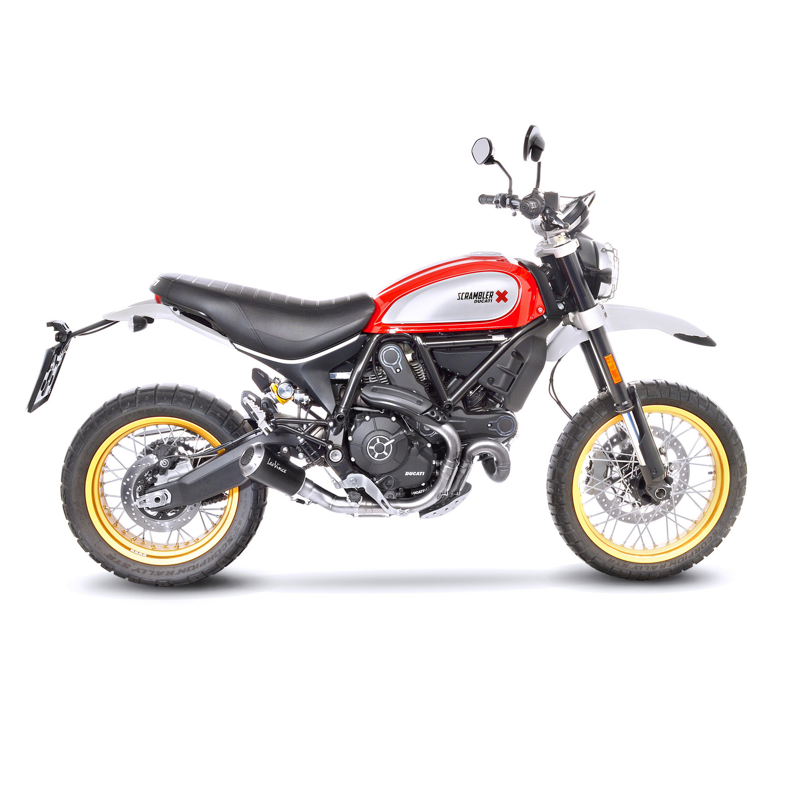 LeoVince LV-10 Black Slip-on DUCATI SCRAMBLER 800 DESERT SLED (17-20)