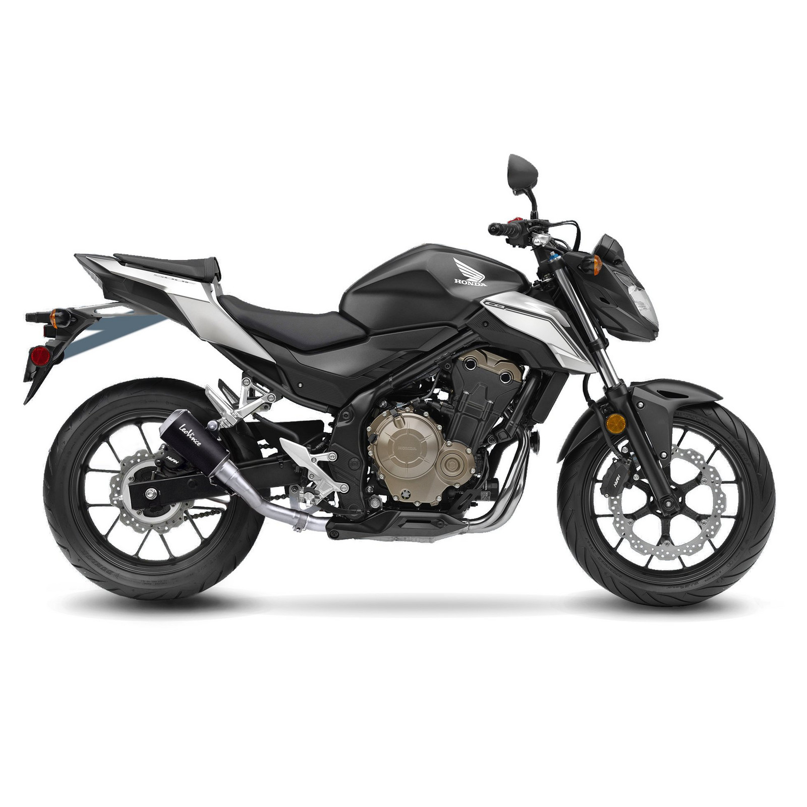 LeoVince LV-10 Black Slip-on HONDA CB 500 F (16-18), CB 500 X (17-18), CBR 500 R (16-18)