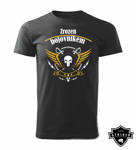Triko Striker Zrozen bojovníkem - černé, S