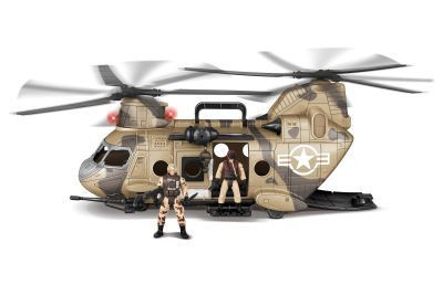 Vrtulník s figurkami a efekty 50 cm - II. jakost