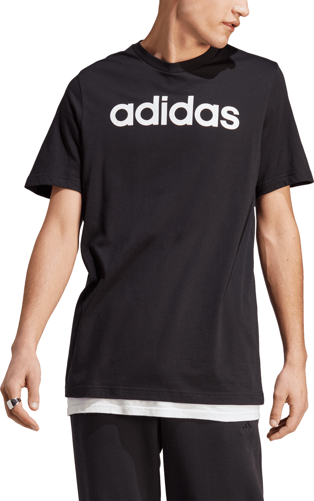 Triko adidas Sportswear  Essentials Embroide logo t-shirt Schwart