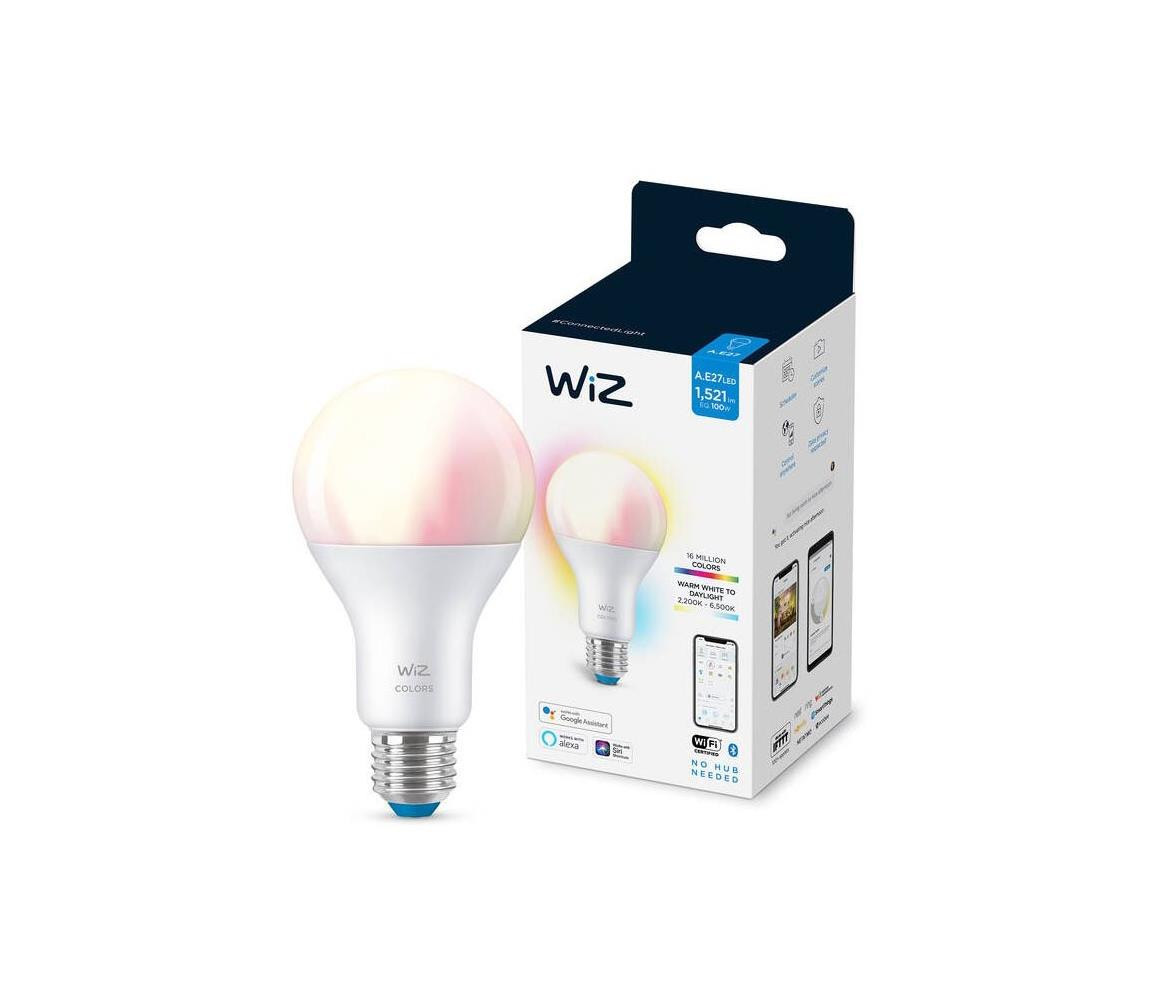 WiZ LED RGBW Stmívatelná žárovka A67 E27/13W/230V 2200-6500K CRI 90 Wi-Fi -WiZ