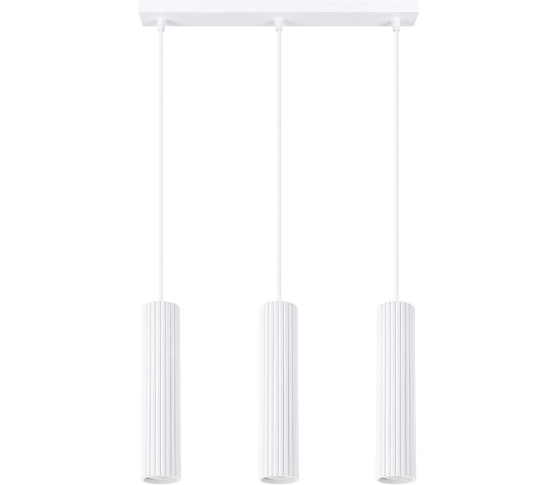SL.1537 - Lustr na lanku KARBON 3xGU10/10W/230V bílá