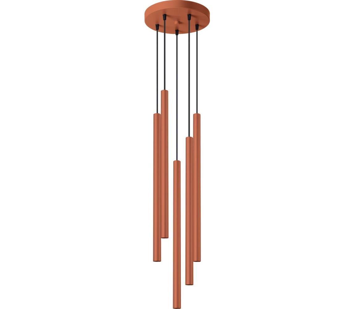 SL.1528 - Lustr na lanku PASTELO 5xG9/8W/230V červená