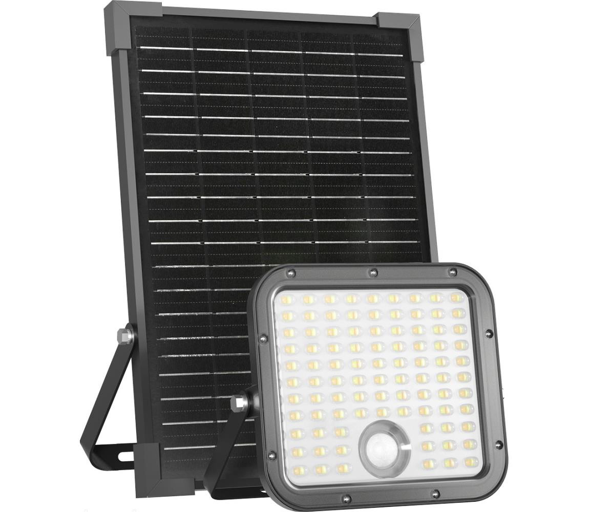 LED Venkovní solární reflektor se senzorem LED/30W/6,4V IP65 3000/4000K