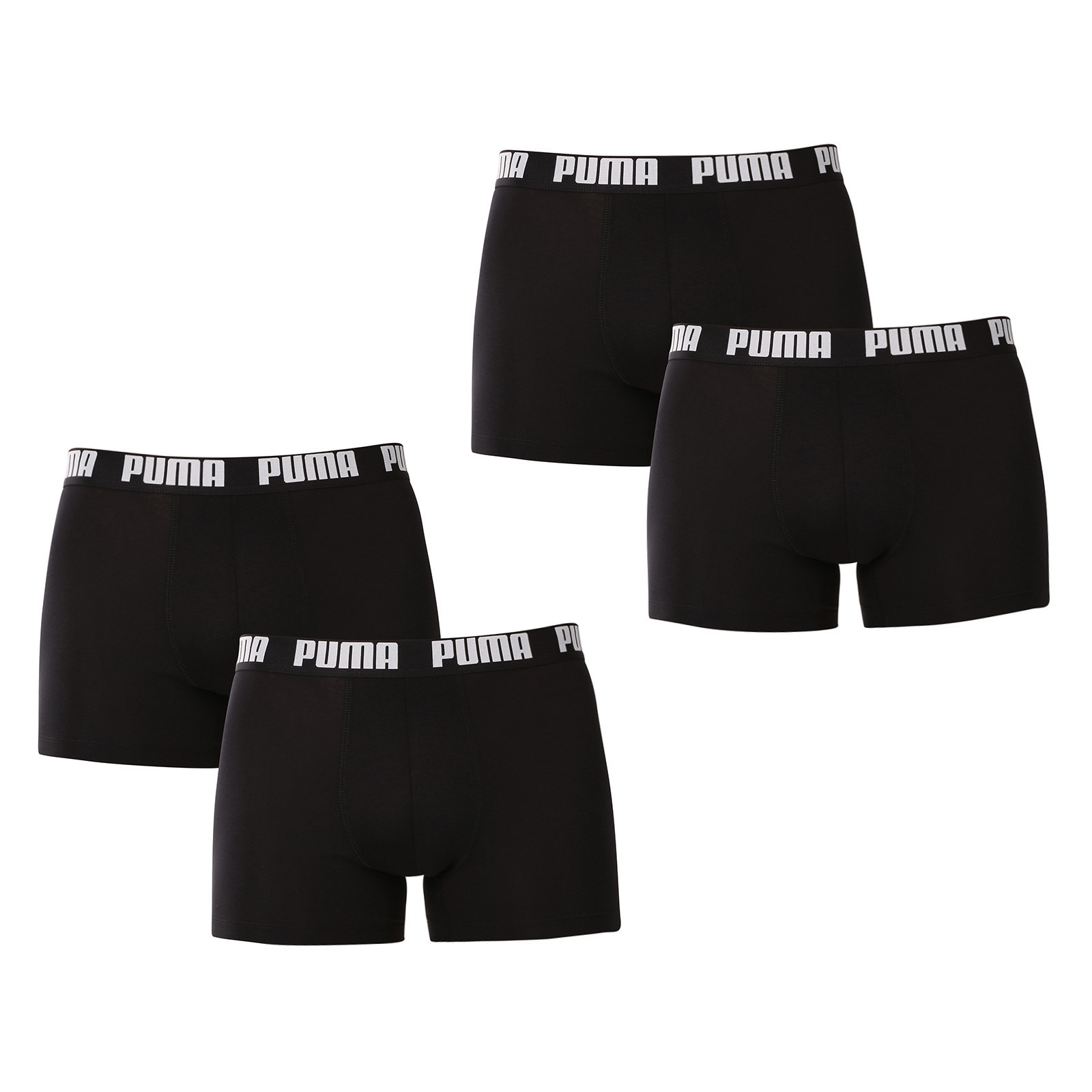 4PACK pánské boxerky Puma černé (701227791 004) XL, trenky / trenýrky