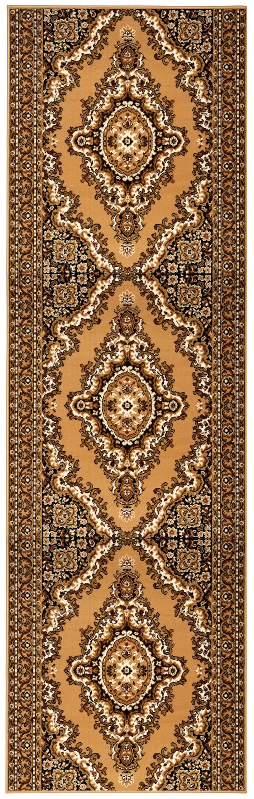 AKCE: 210x80 cm Běhoun na míru TEHERAN T-102 beige - obšitý ze všech stran - šíře 80 cm Alfa Carpets