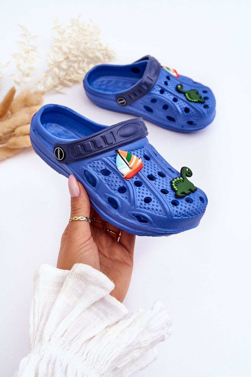 WJ1 Dětské pěnové lehké sandály Crocs Modre Sweets