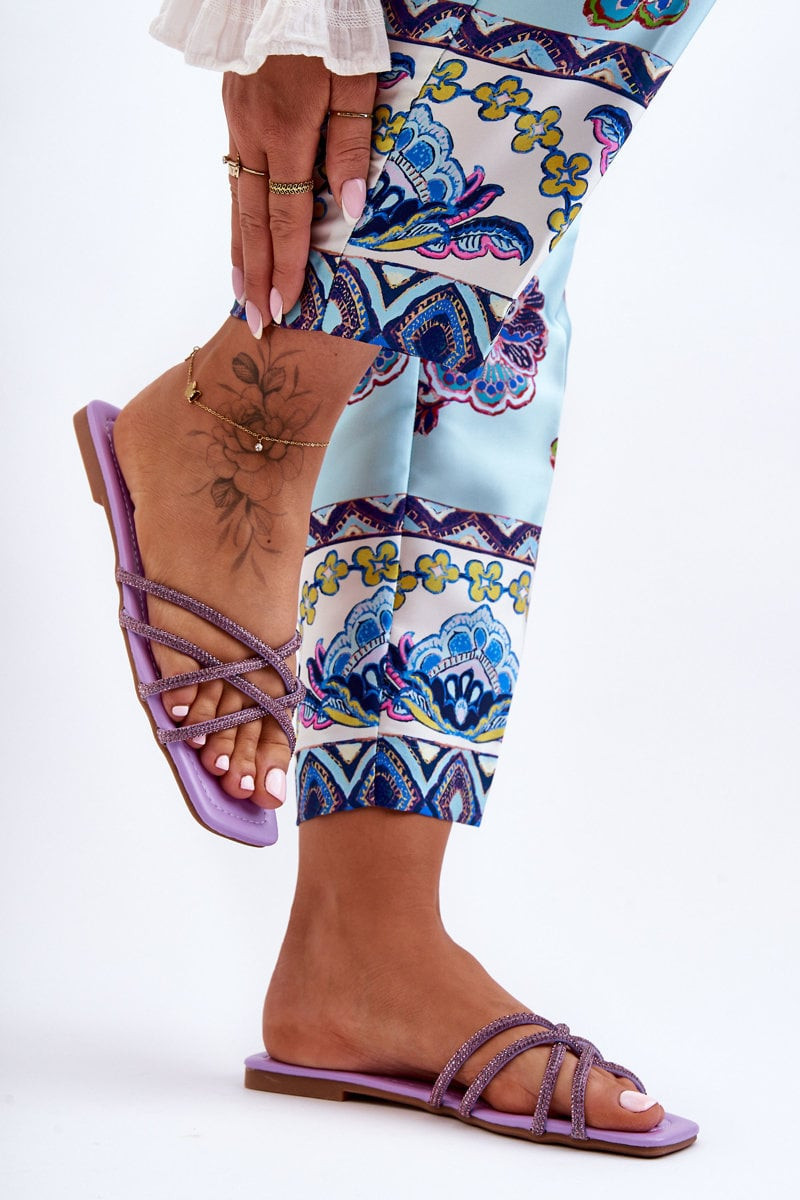 PG1 Dámské Klíčky s Proužky a Džety Fialové Leomi