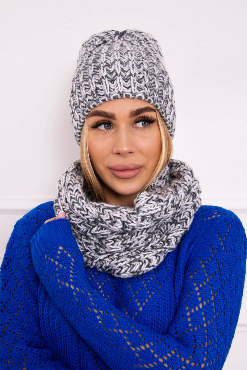 Dámská souprava s fleecem Merry K202 grafit + šedá