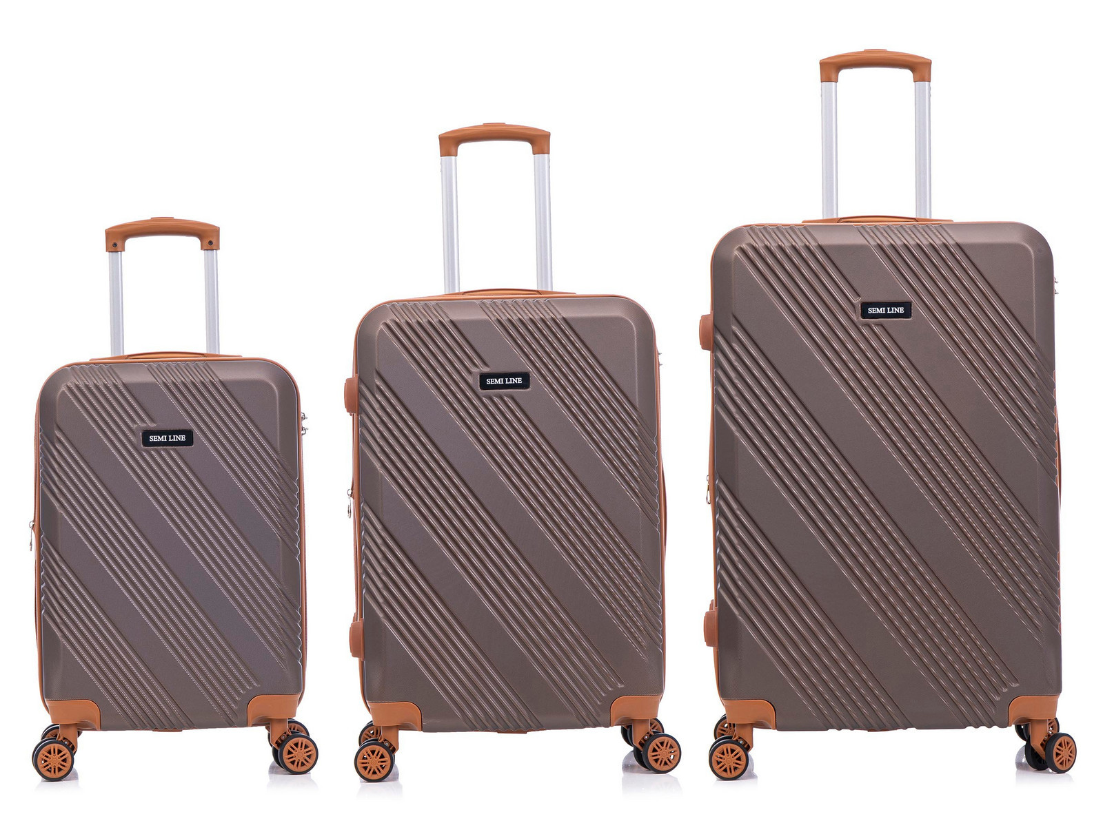 Semiline Unisex's 3-in-1 ABS Suitcases Set T5850-0