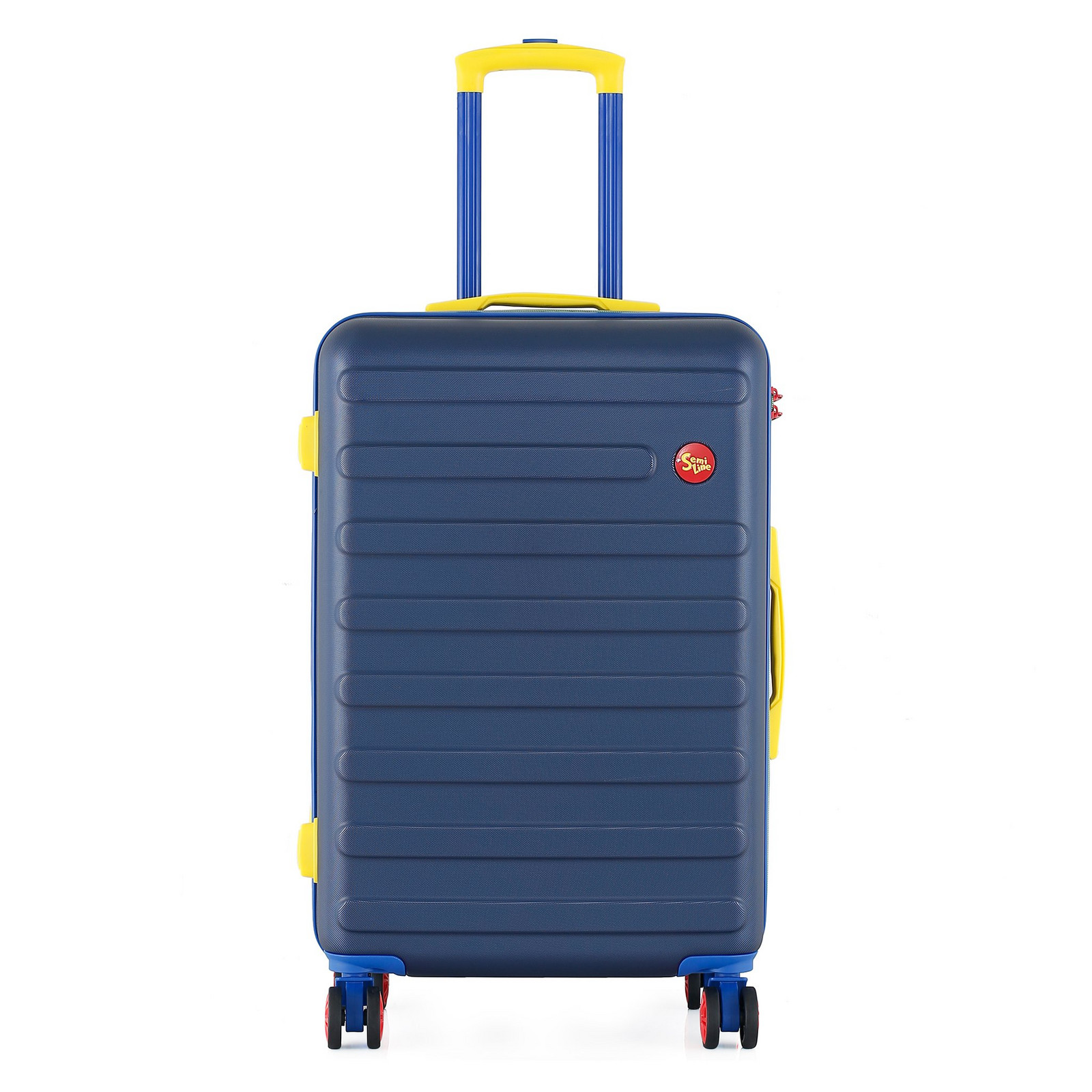 Semiline Unisex's ABS Suitcase T5847-2 Navy Blue 24 Inches