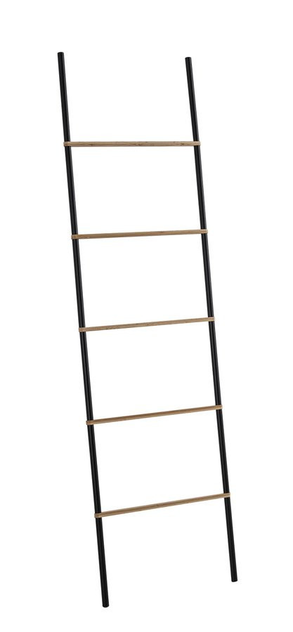 Gedy KENTA sušák ručníků na opření 450x1610x21mm, černá/bambus