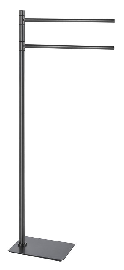 Gedy TRILLY stojan s držákem ručníků, hranatý, gun metal