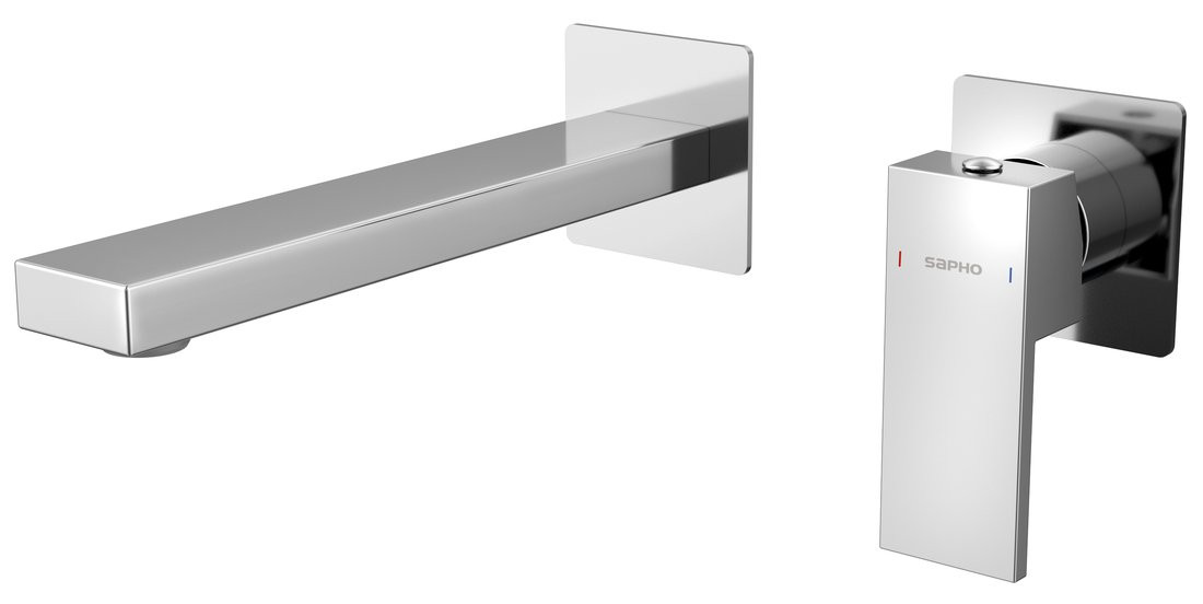Sapho CUBEMIX podomítková dvouprvková umyvadlová baterie, chrom