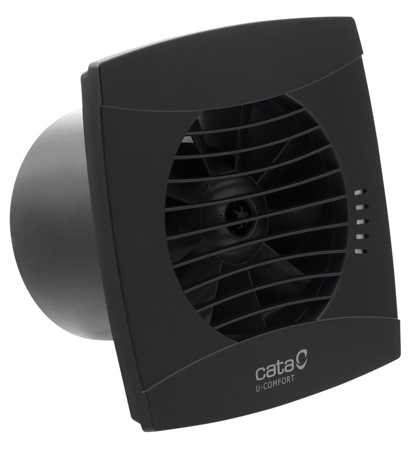 CATA UC-12 T koupelnový ventilátor axiální s časovačem, 12W, potrubí 120mm, černá