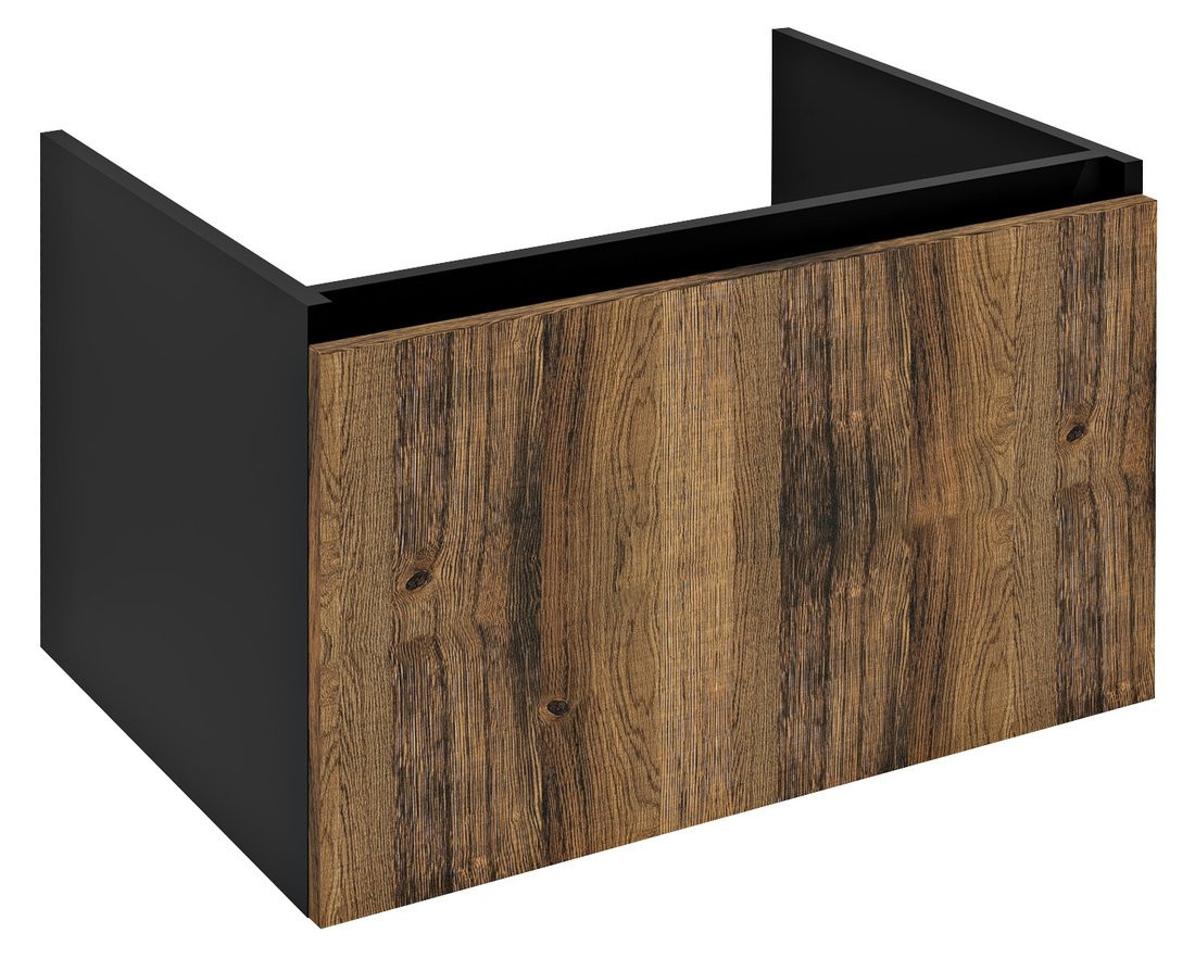 Sapho LOREA umyvadlová skříňka 70x44x51,2cm, 1x zásuvka, dub collingwood/černá mat