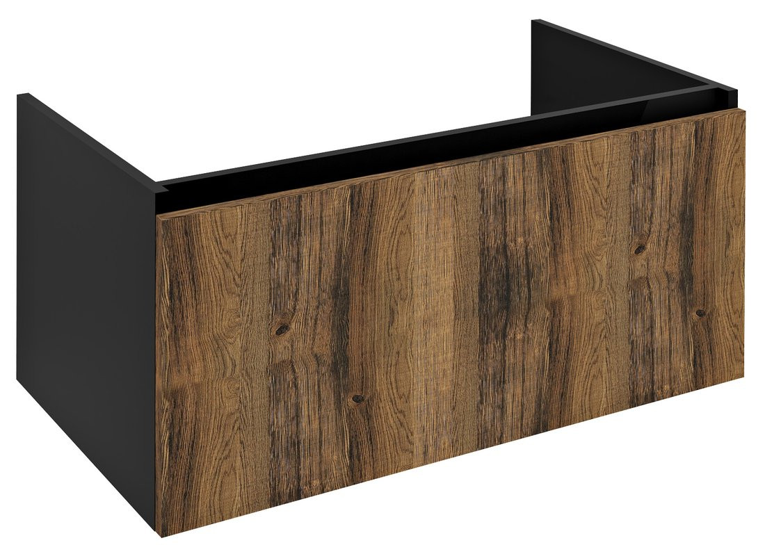 Sapho LOREA umyvadlová skříňka 90x44x51,2cm, 1x zásuvka, dub collingwood/černá mat