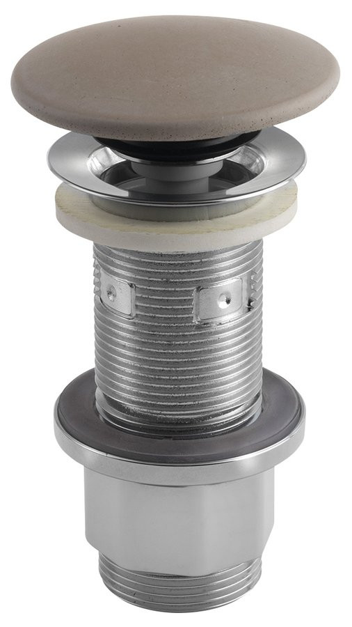 Sapho Umyvadlová výpust 5/4“, click-clack, betonová zátka, 10-80mm, písková