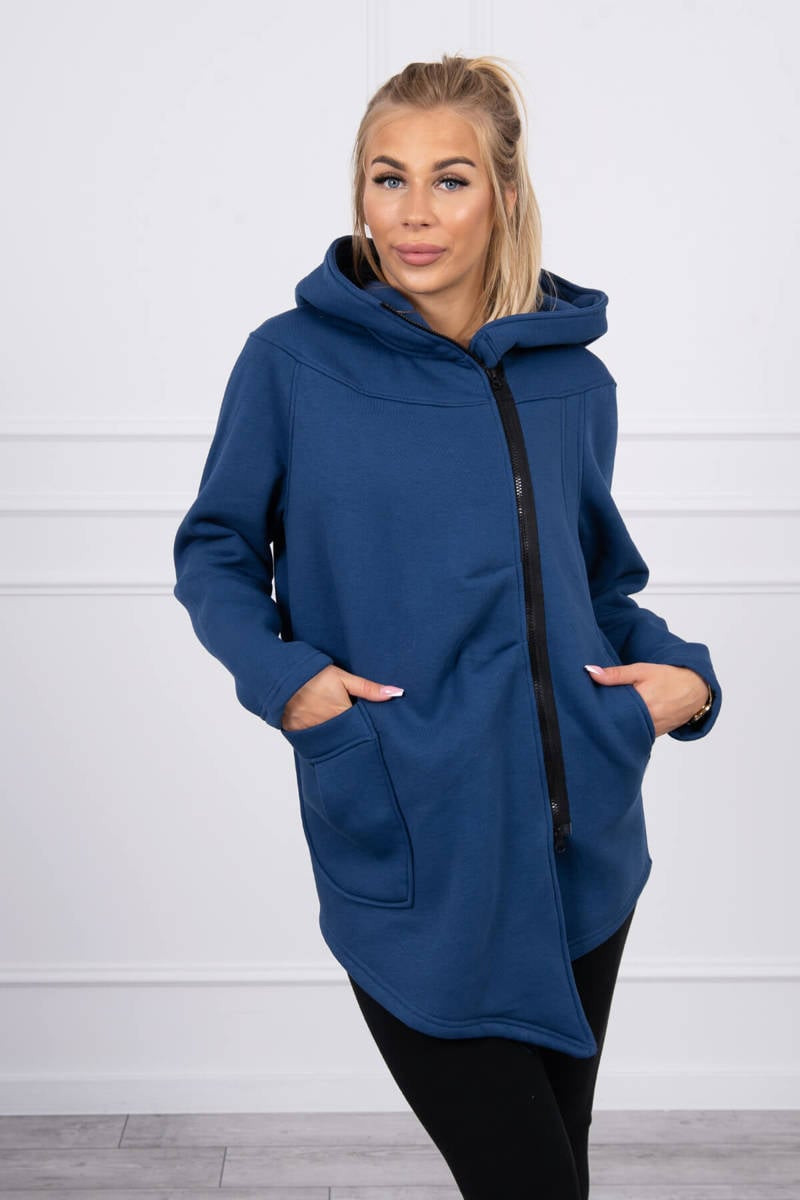 Vatovaná mikina s džínami s kapucí