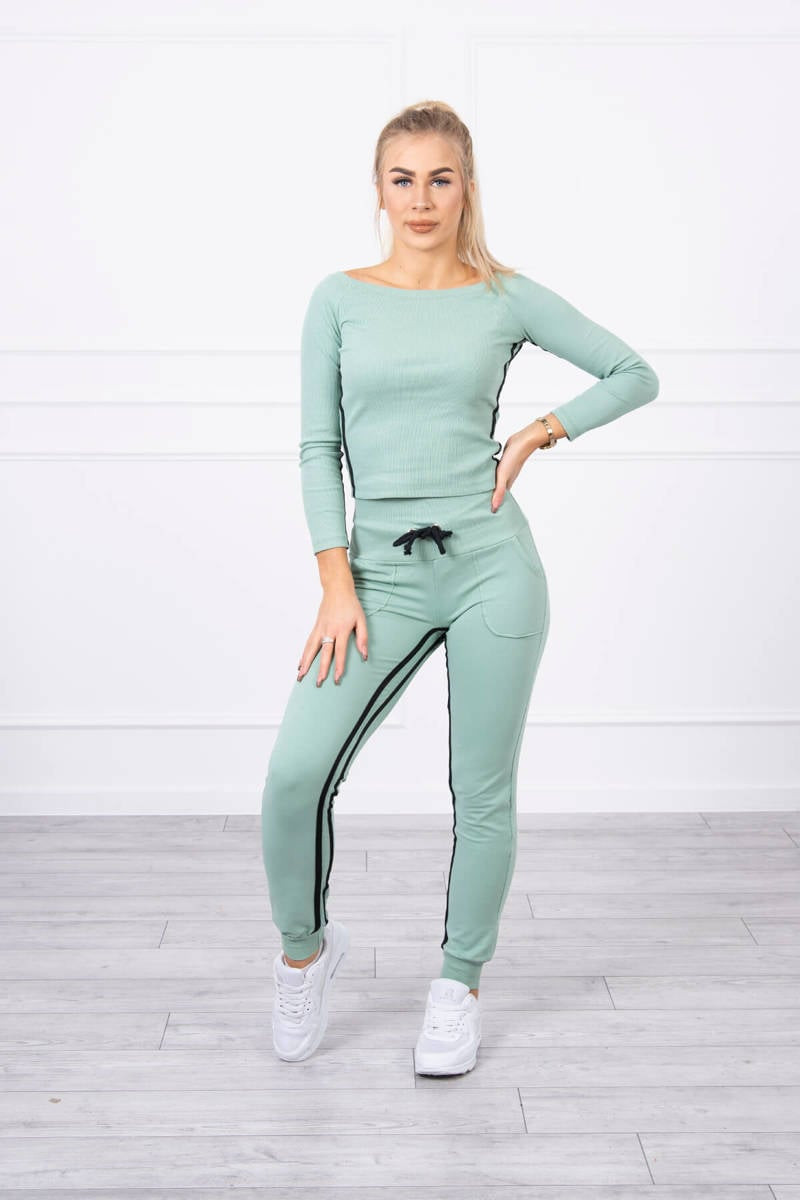 Sada s dvojitým pruhem tmavé máty