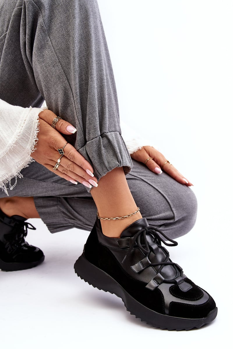 Zazoo Dámské kožené sportovní boty