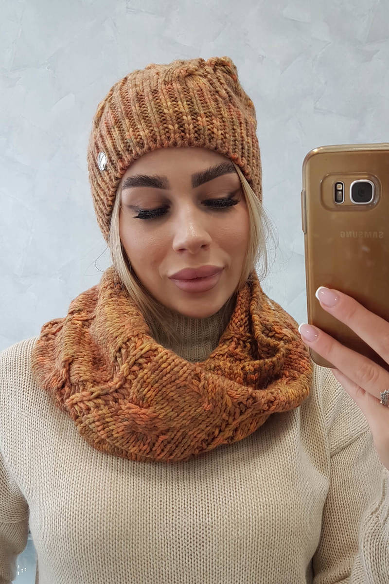 Dámská souprava s fleecem Tessa K315 světlá khaki + hořčice