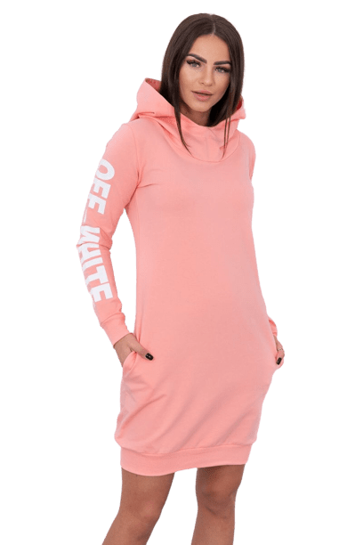 Dámské mikinové šaty Off White Kesi - meruňkové