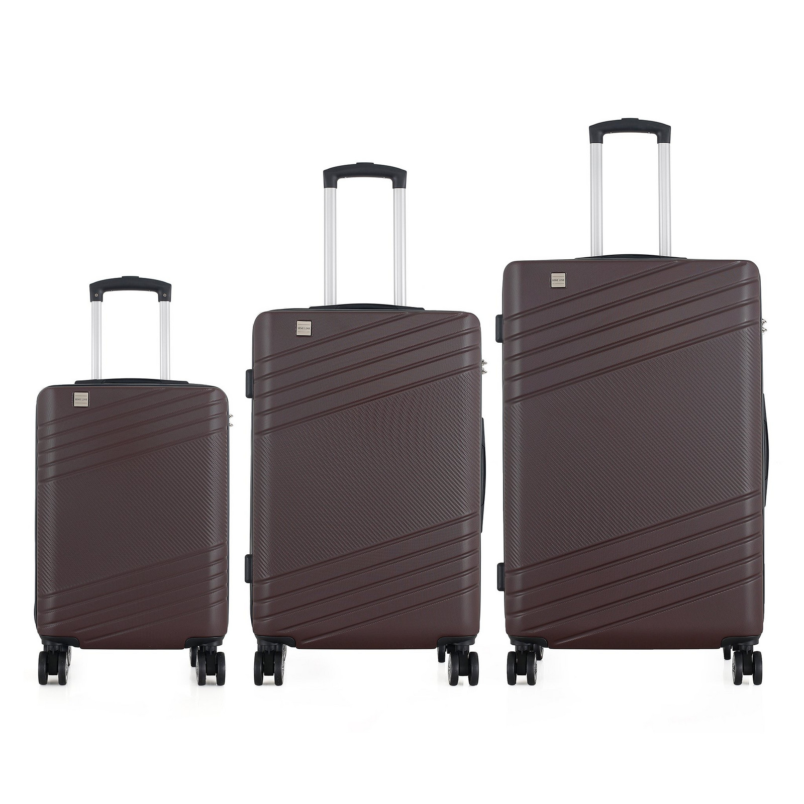 Semiline Unisex's 3-in-1 ABS Suitcases Set T5788-0