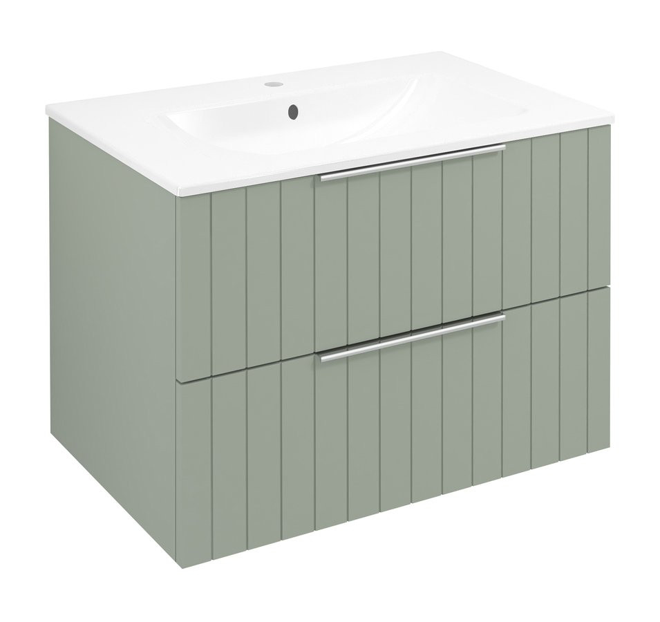 Sapho CIRASA umyvadlová skříňka 69,8x52x46cm, verde strip
