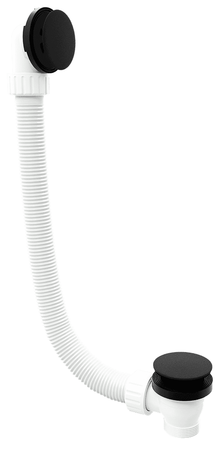 Polysan Vanová souprava bez napouštění, click-clack, délka 1200mm, zátka 72mm, černá mat